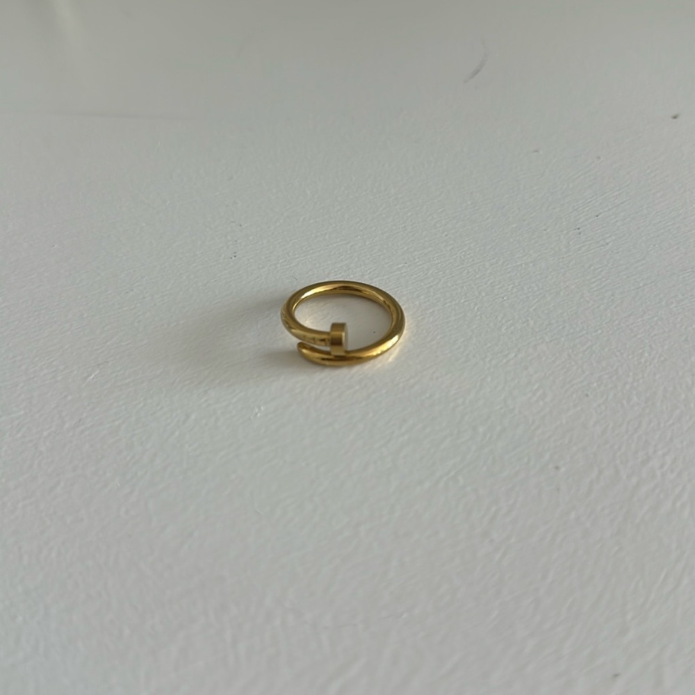 Gold nail ring size 8